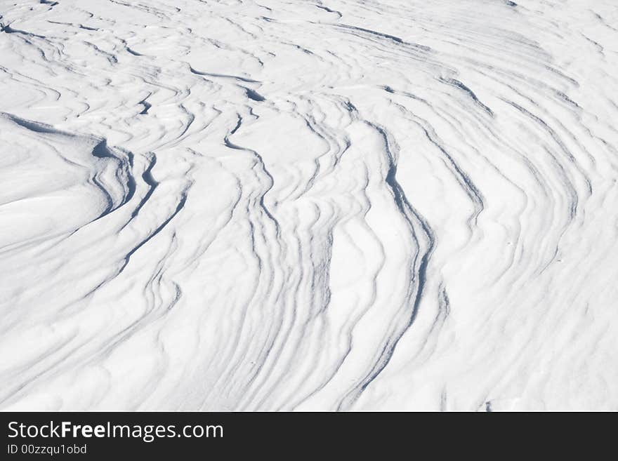 Winter background - waves on a snow. Winter background - waves on a snow