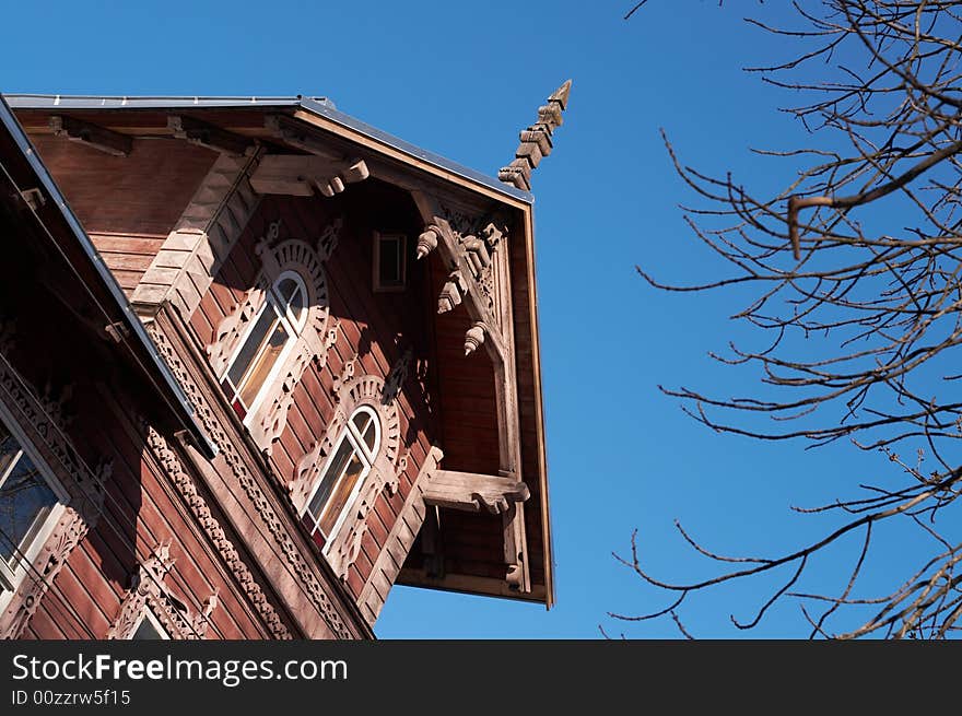 Old wooden house with lots of ornaments. Old wooden house with lots of ornaments