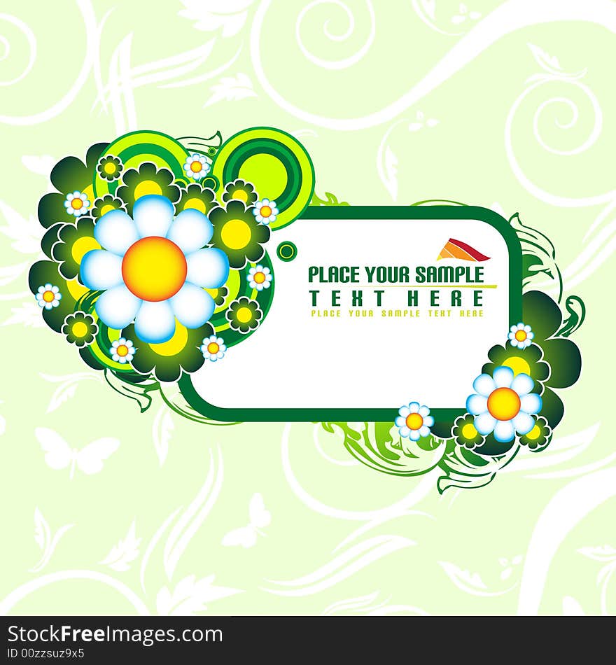 Floral banner with place for your text