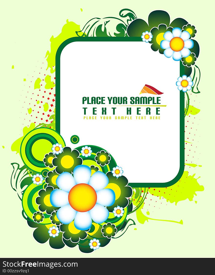 Floral banner with place for your text