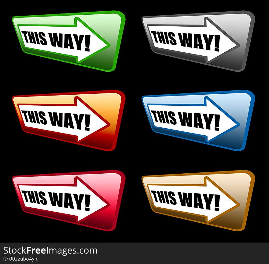 SIGN - ARROW - SHOWING THE WAY. SIGN - ARROW - SHOWING THE WAY