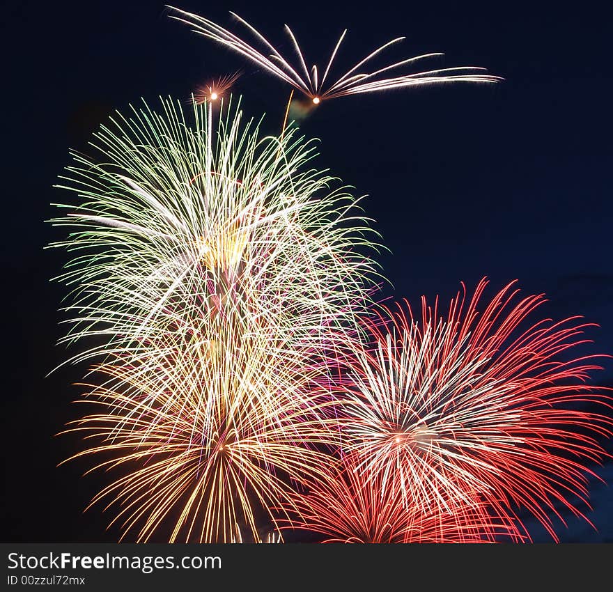 Firework in Edmonton July 1 Canada day. Firework in Edmonton July 1 Canada day