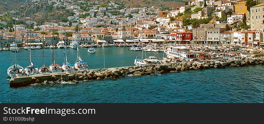 View of town quay and port