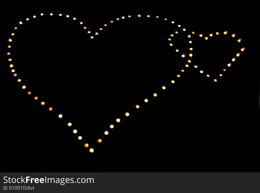 Hearts from candles