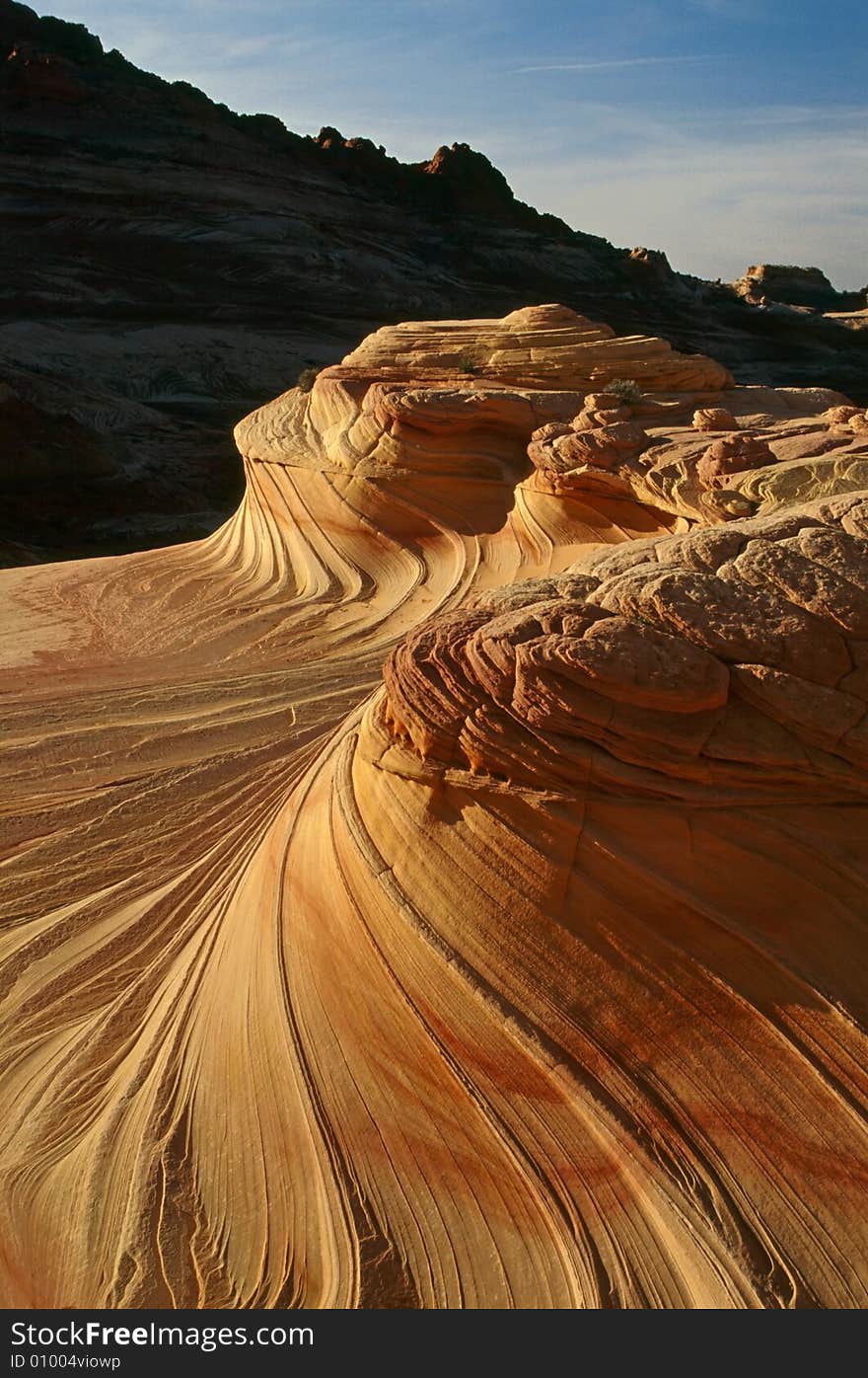 Stone Wave under sunset, Coyote Butte North, Utah