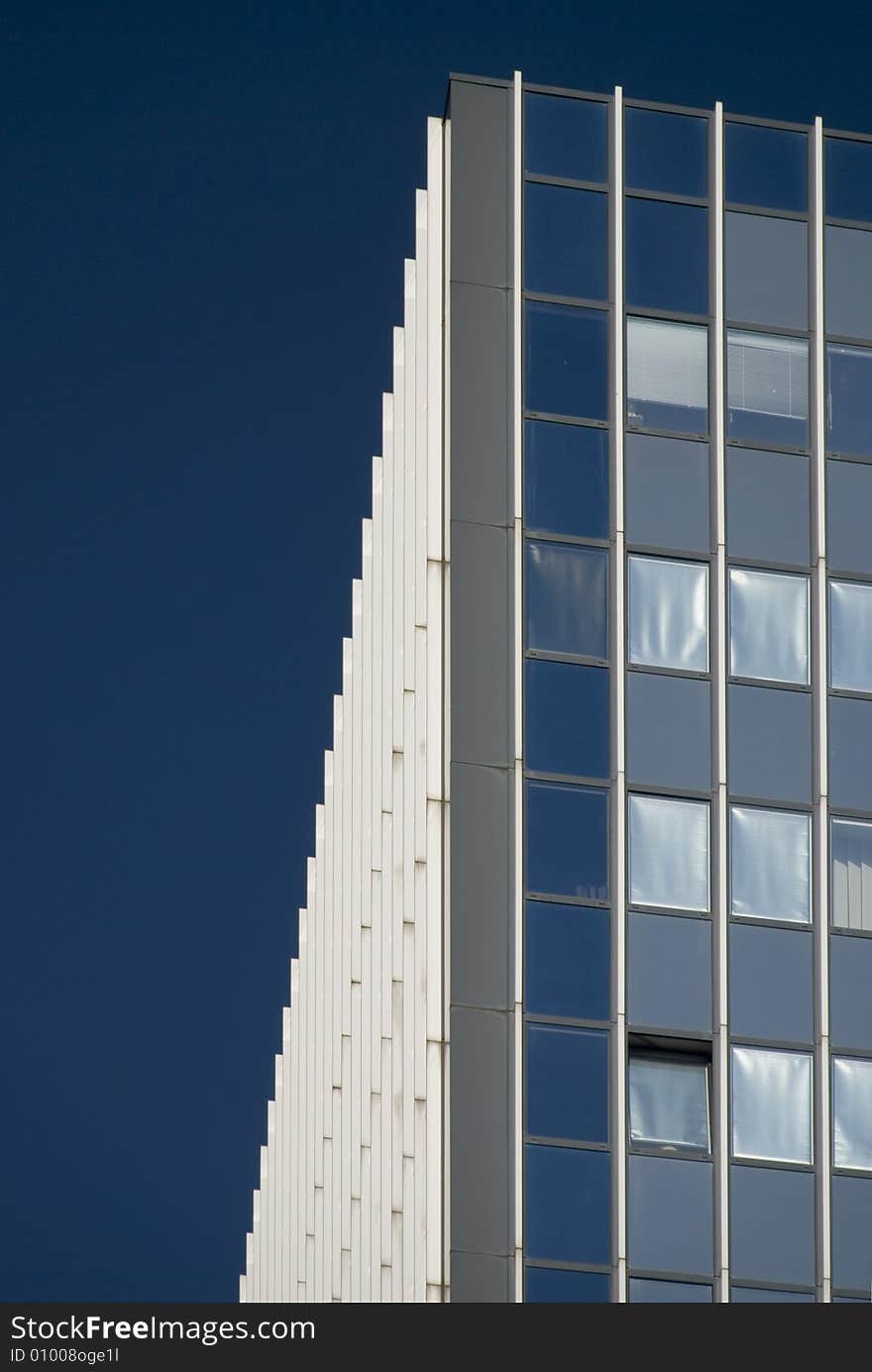 A facade detail of a modern building