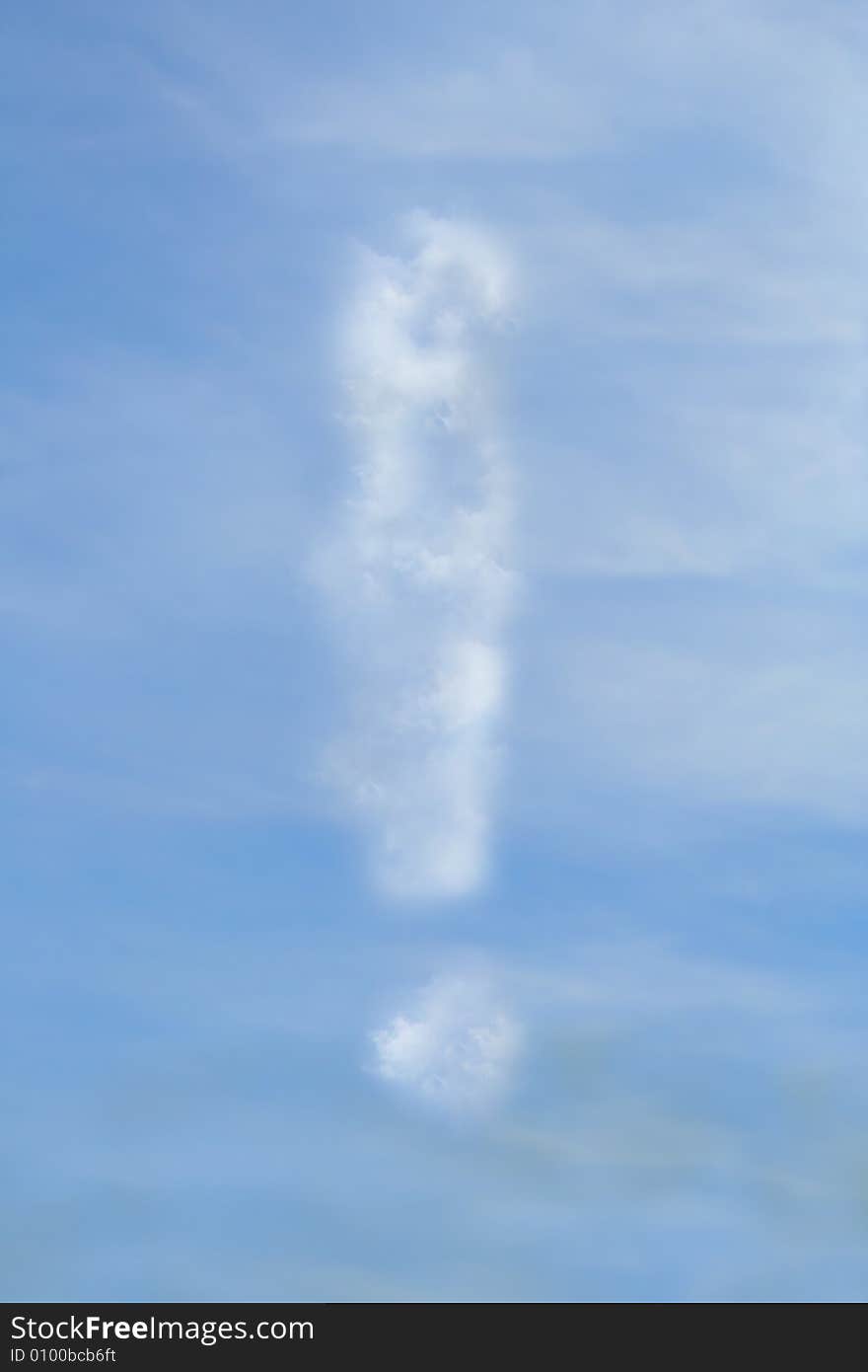 Exclamation Mark In the Clouds