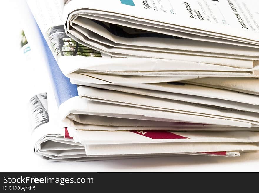 Stack of newspapers