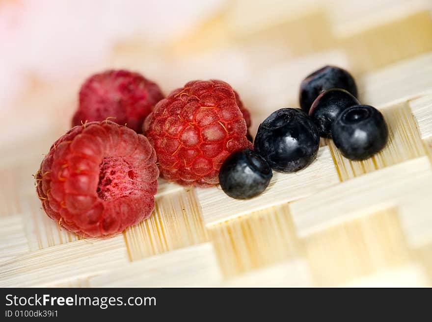 Raspberries and berries