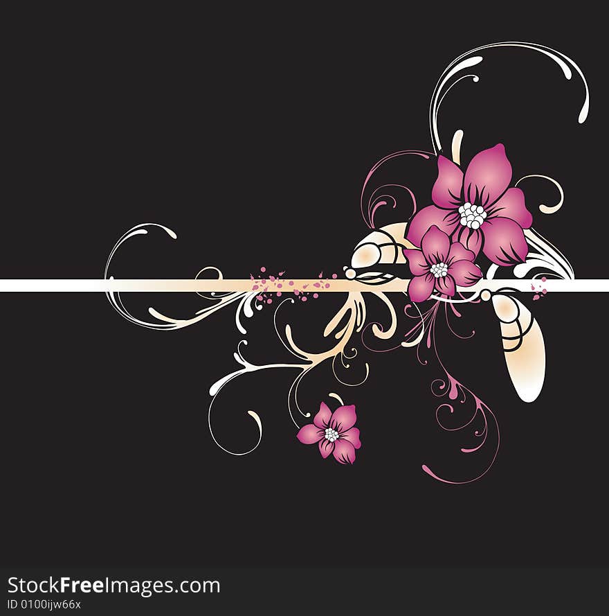 Illustration of a floral background