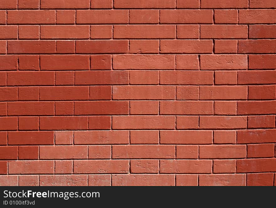 Old red brick wall in cyty