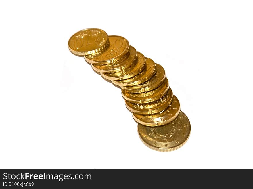 Maltese euro coins isolated on a white background. Maltese euro coins isolated on a white background.