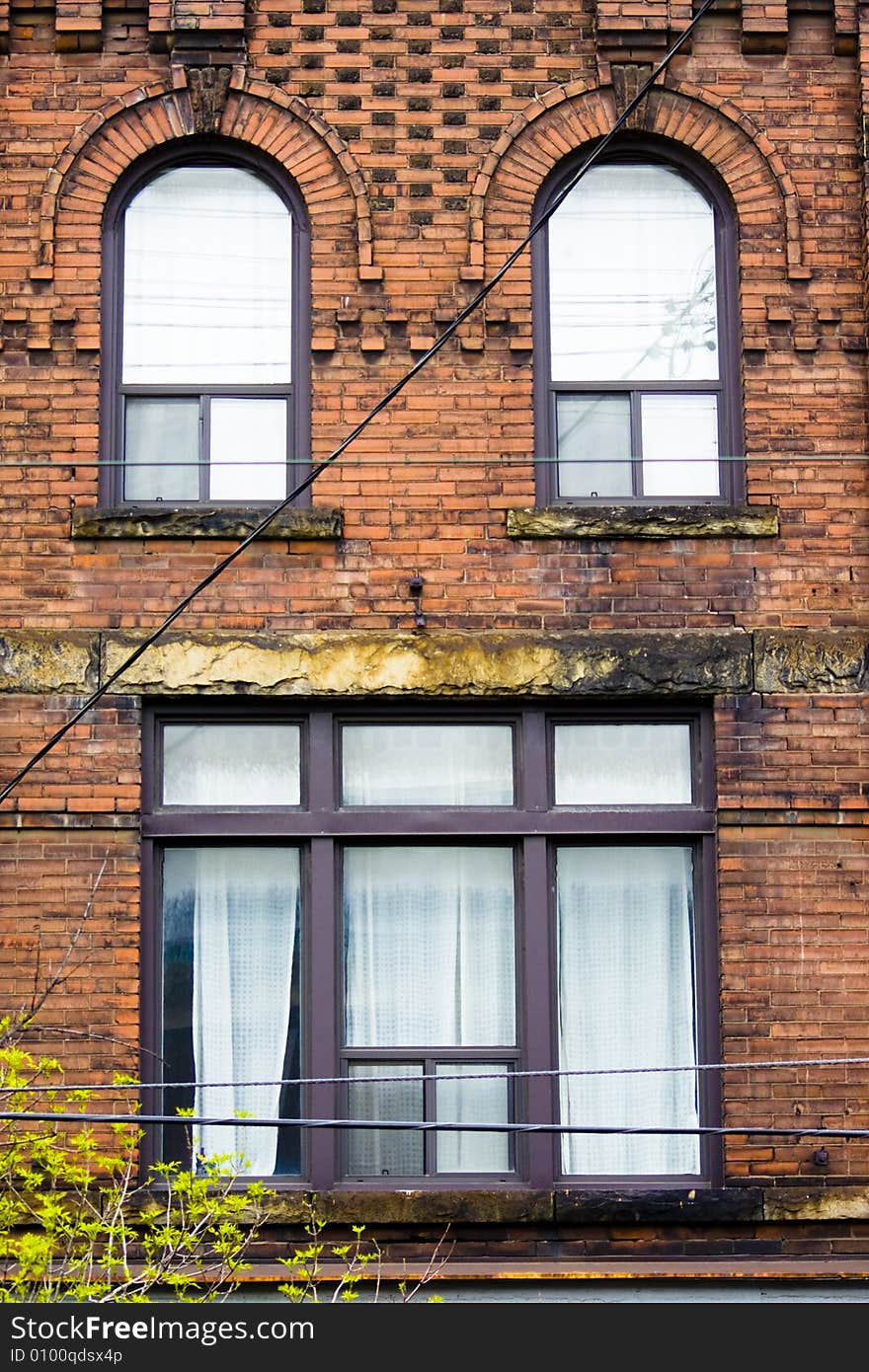 Close-up of Victorian style building in Downtown Toronto