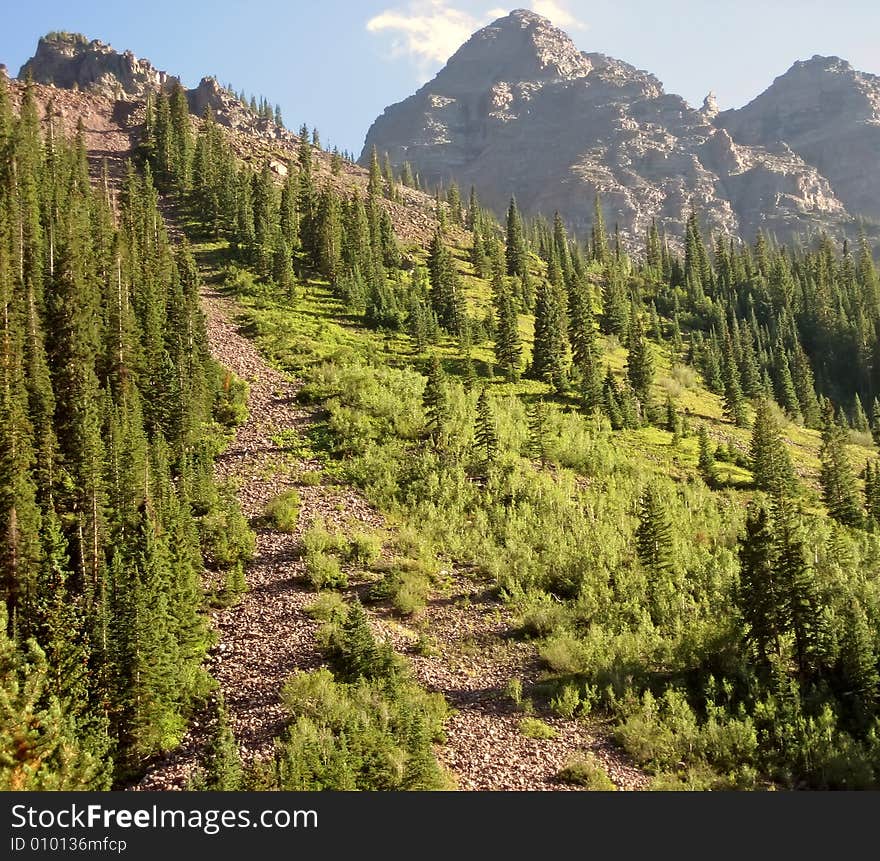 Steep Rocky Mountain Path