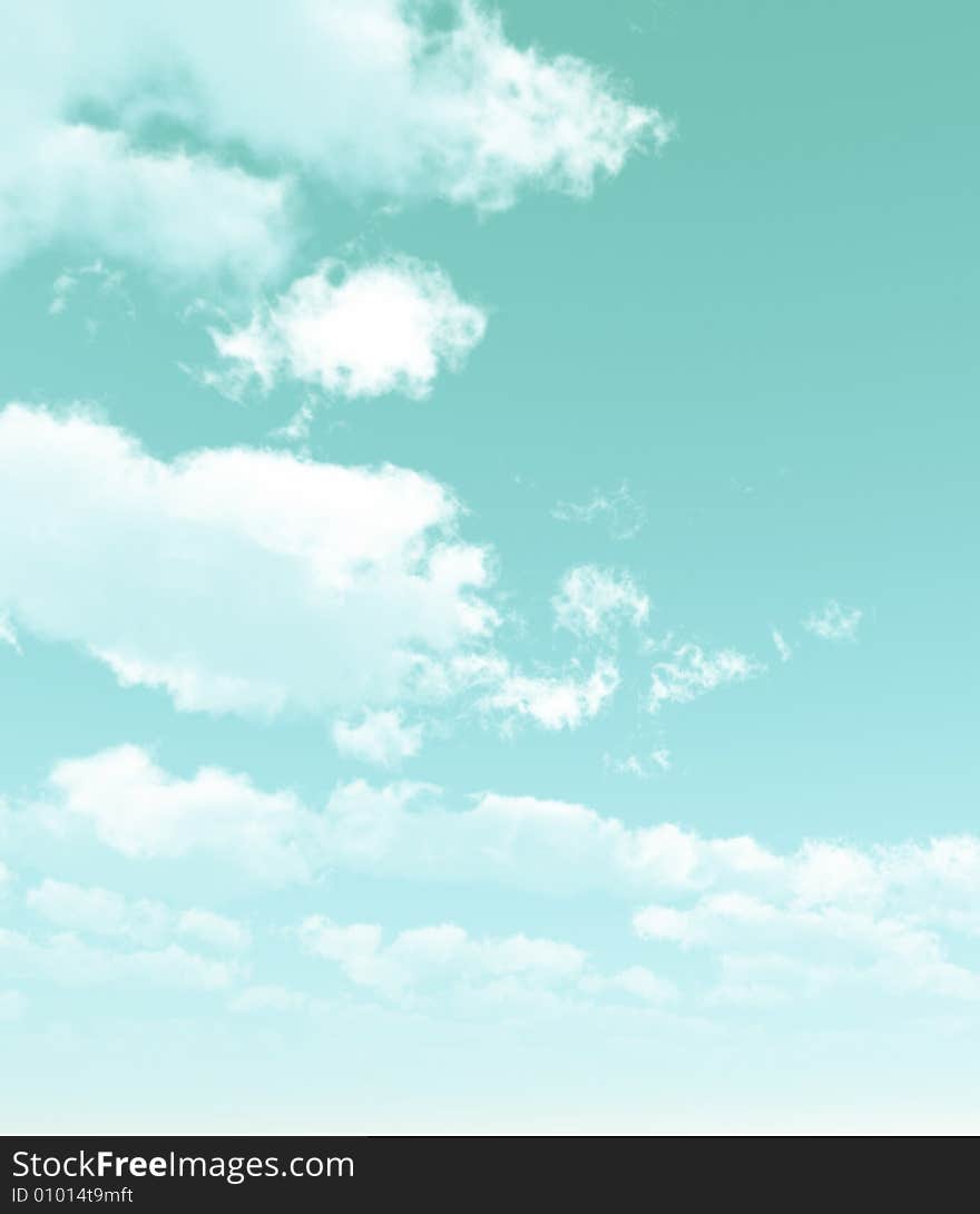 Beautiful summer cloudscape. 3d image. Beautiful summer cloudscape. 3d image