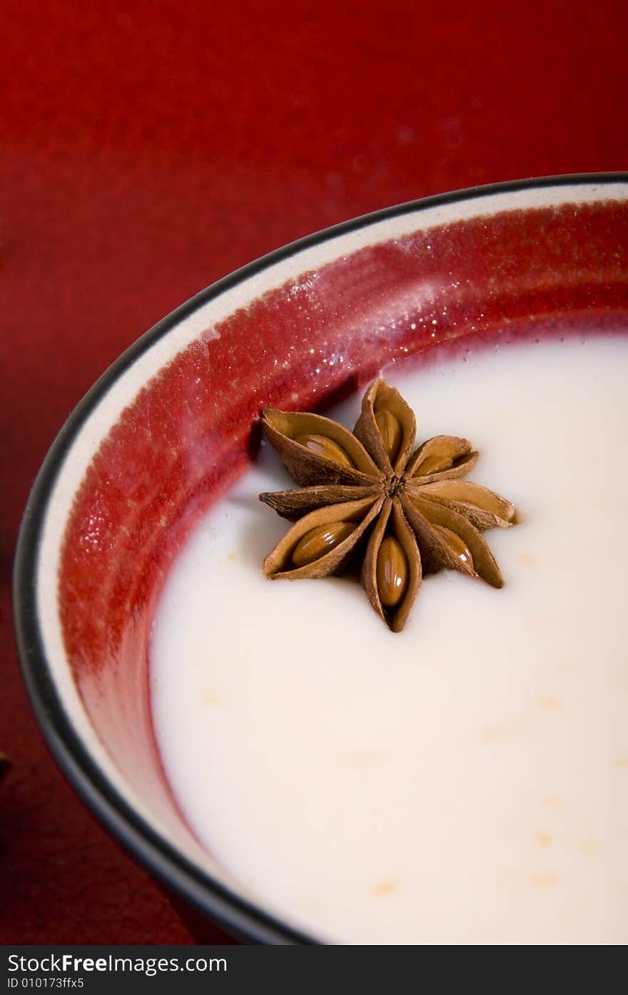 Yogurt bowl with anice close up. Yogurt bowl with anice close up