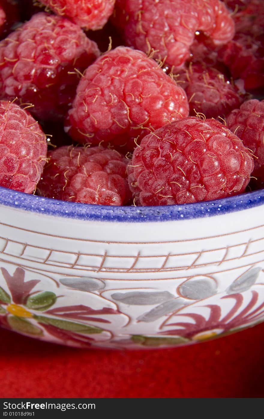 Raspberries bowl