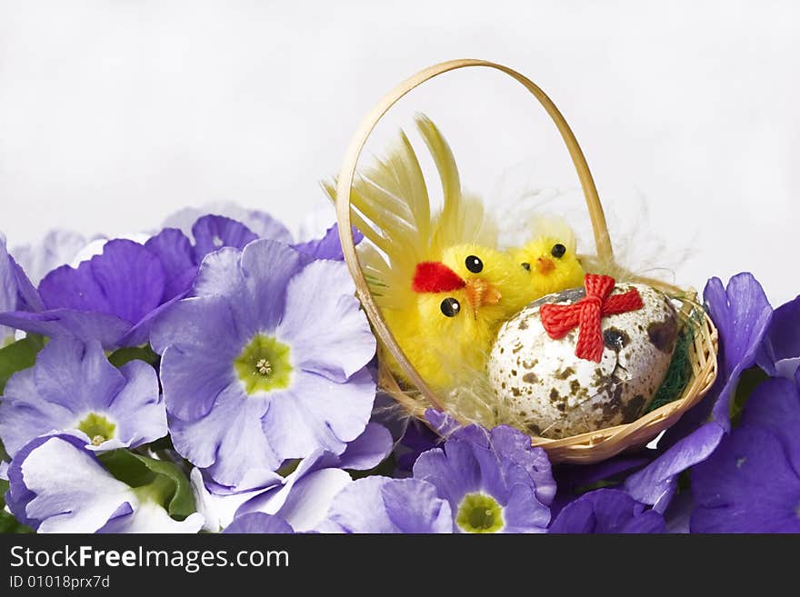 Easter decoration isolated on white background