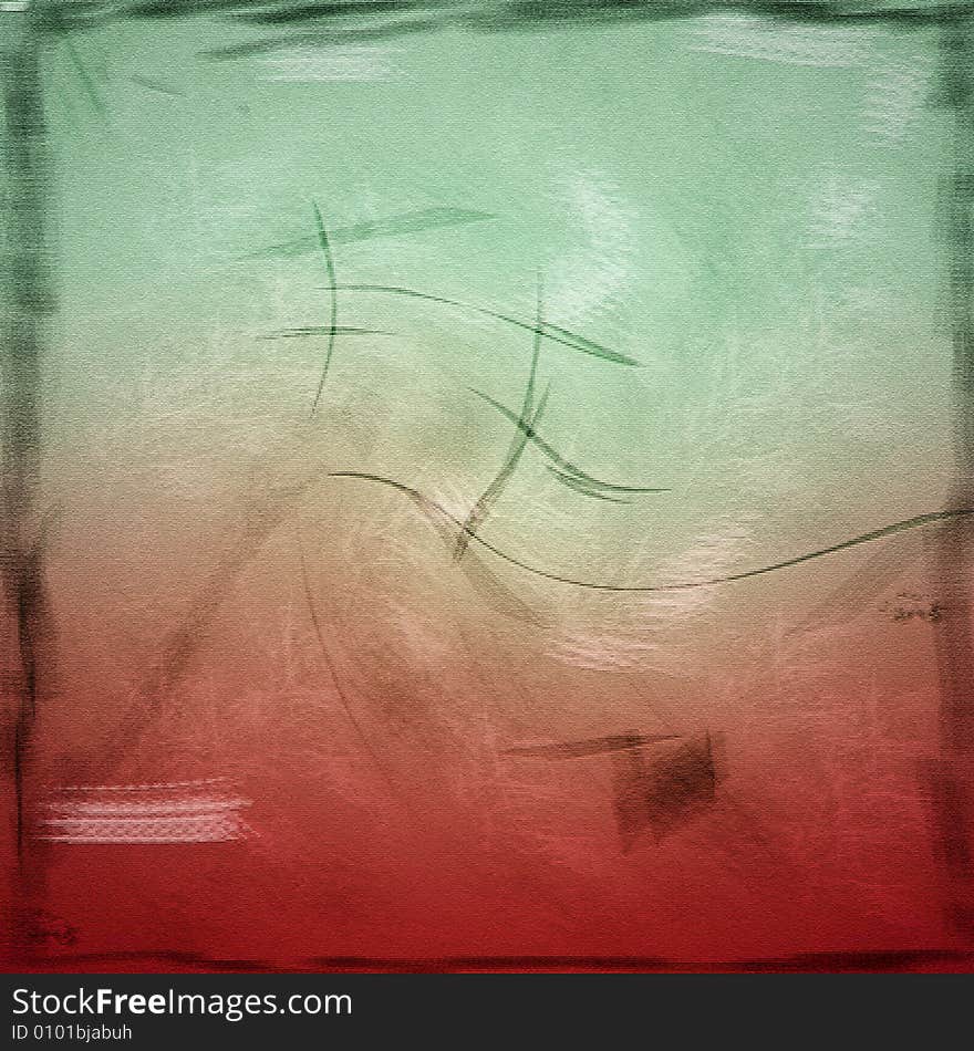 Textured green and red background