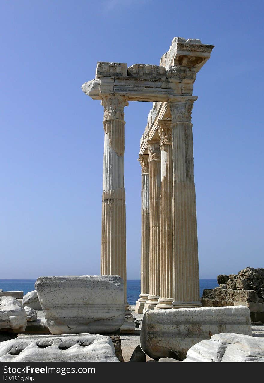 Apollo Temple in Side Turkey. Apollo Temple in Side Turkey