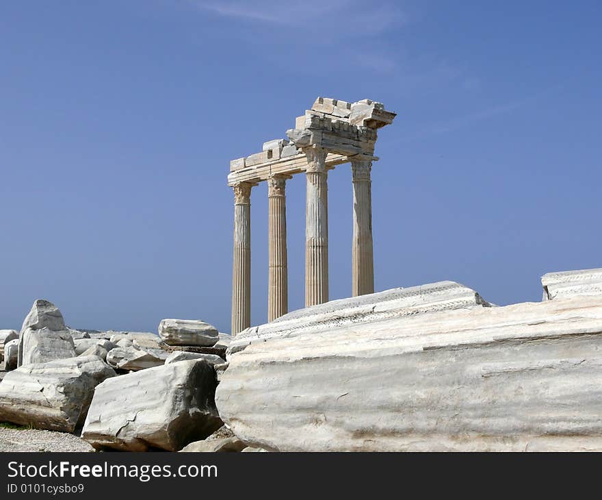 Apollo Temple in Side Turkey. Apollo Temple in Side Turkey