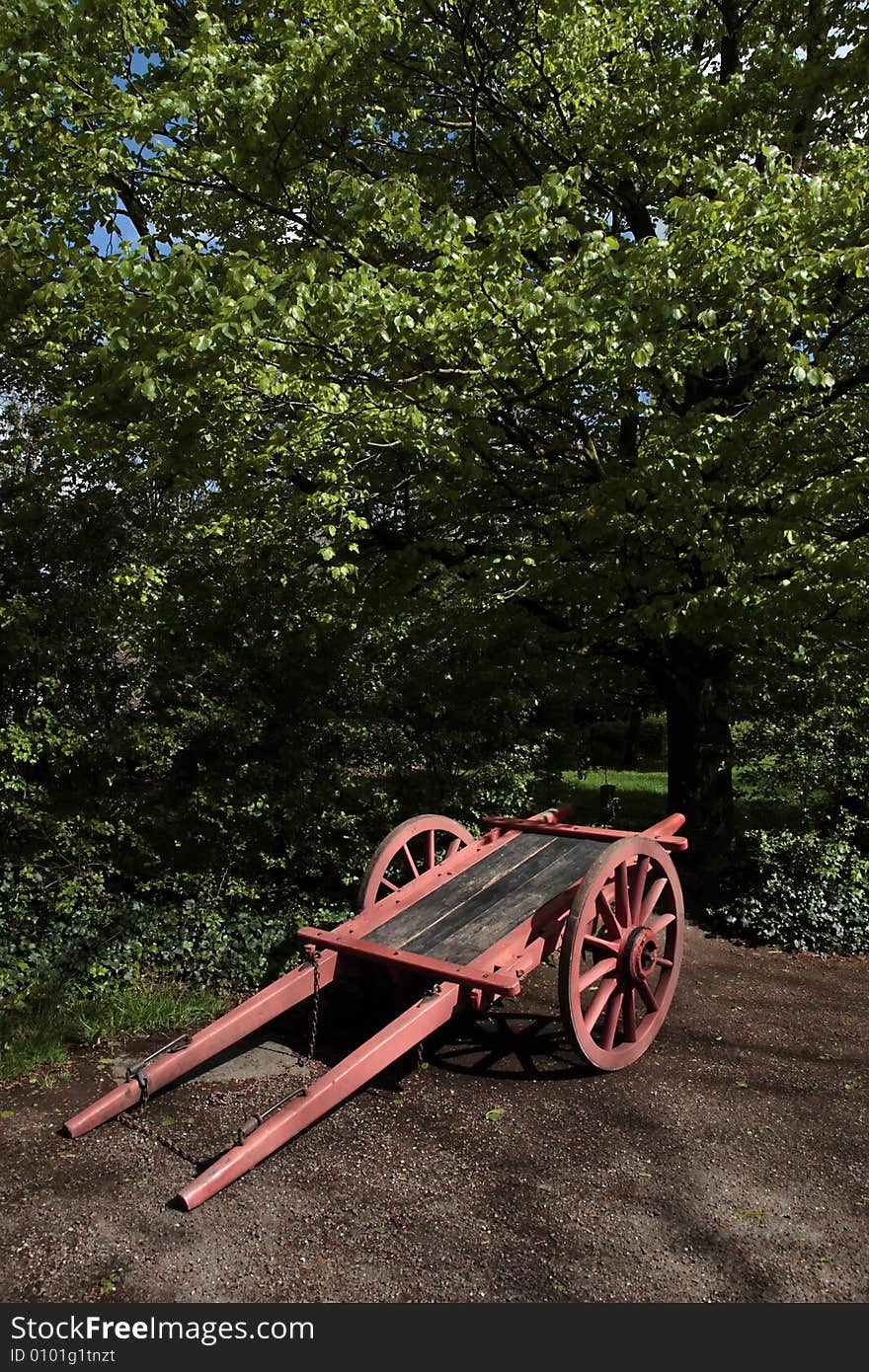 An old cart thats used in old days by irish farmers