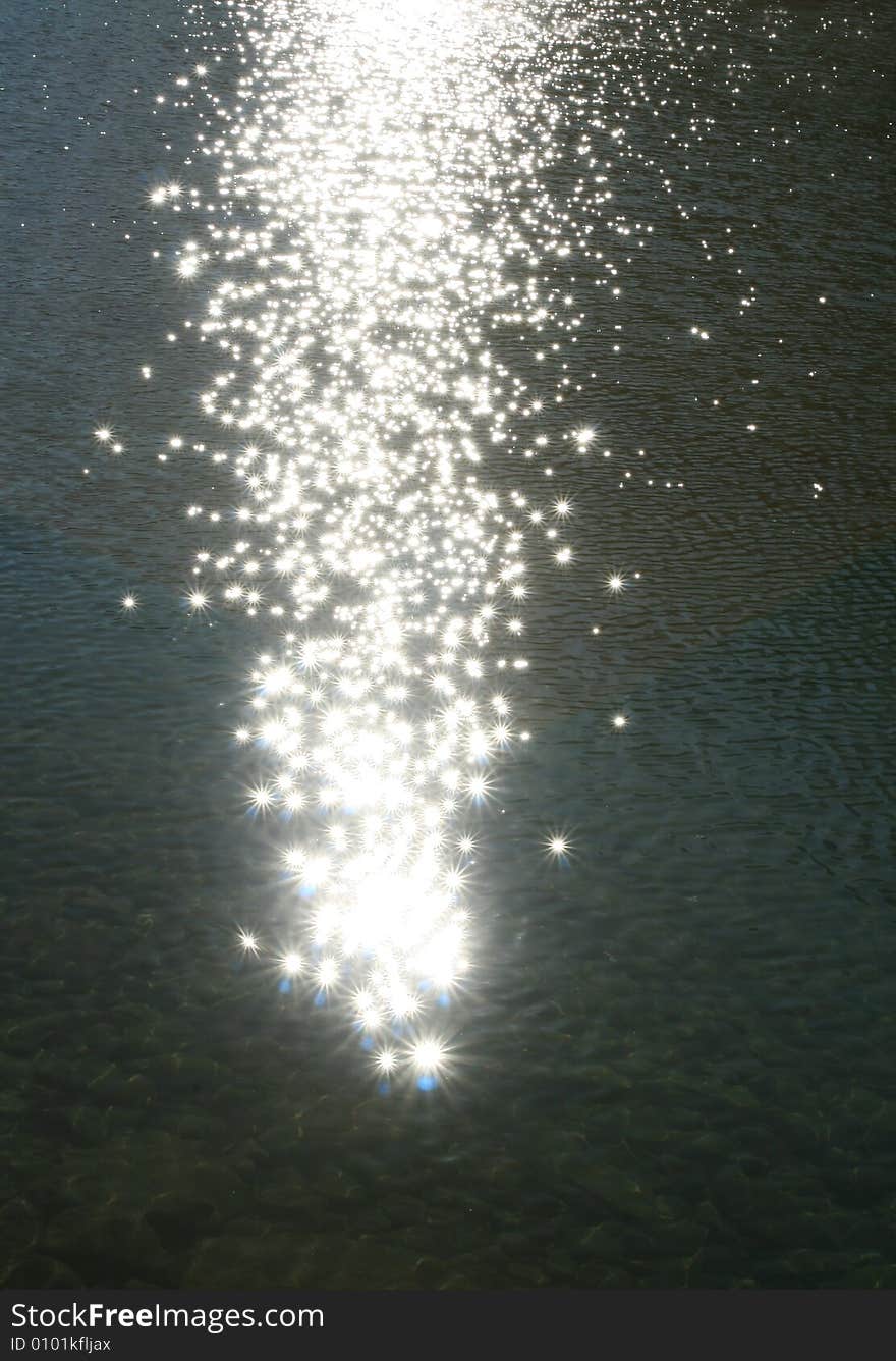 Sun path on a lake