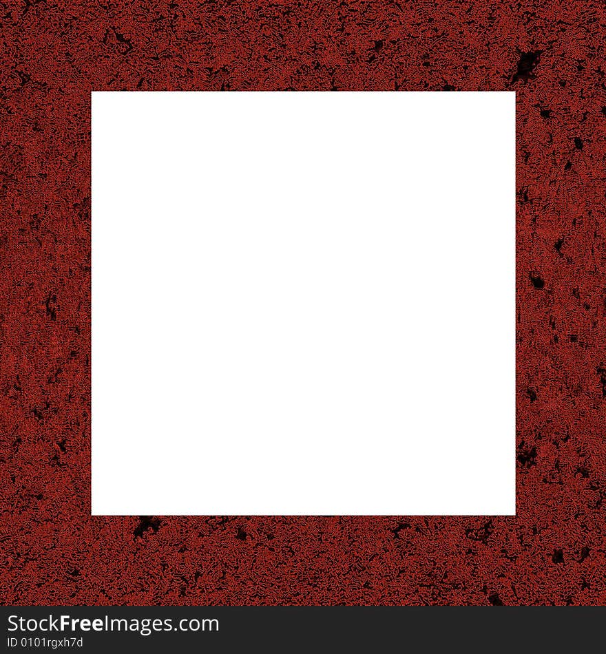 Red Grunge Texture Frame