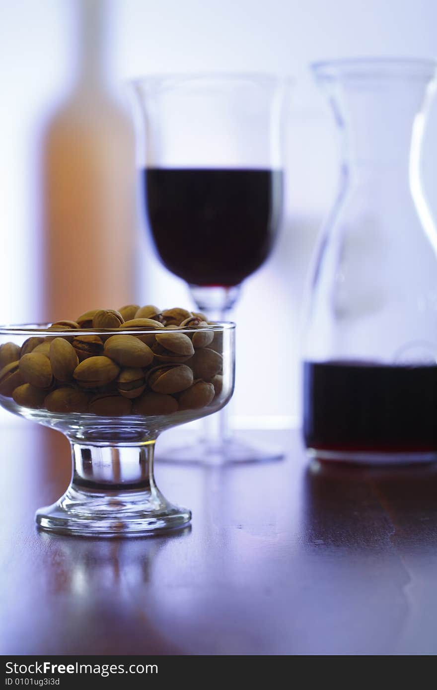 Red Wine And Pistachios