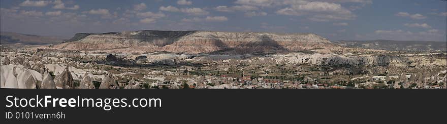 Panorama of mountains in cappadocia. Panorama of mountains in cappadocia