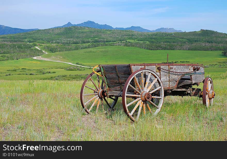 Antique wood car