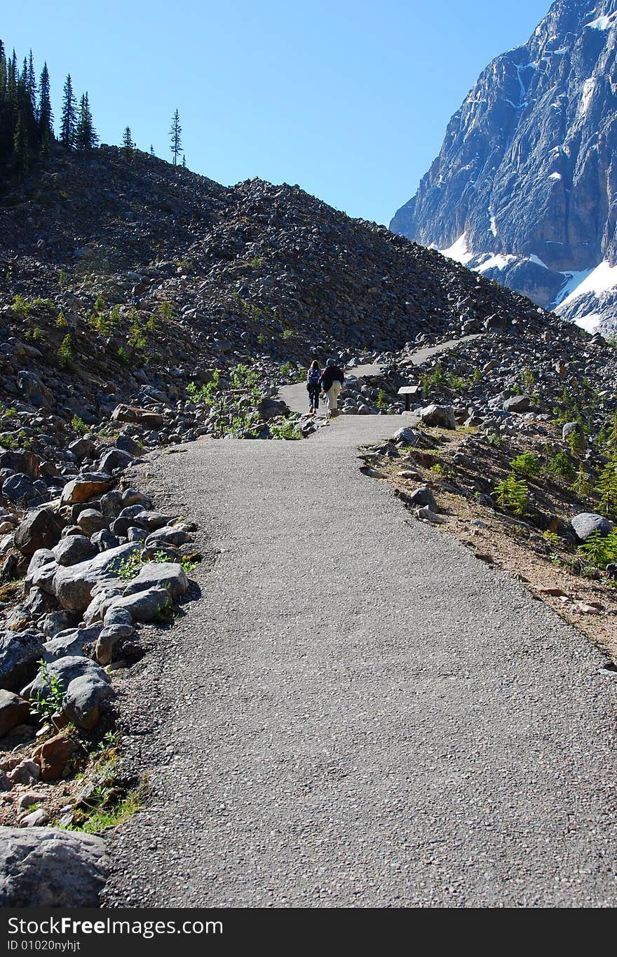 Hiking Trail in Mount Edith cowell