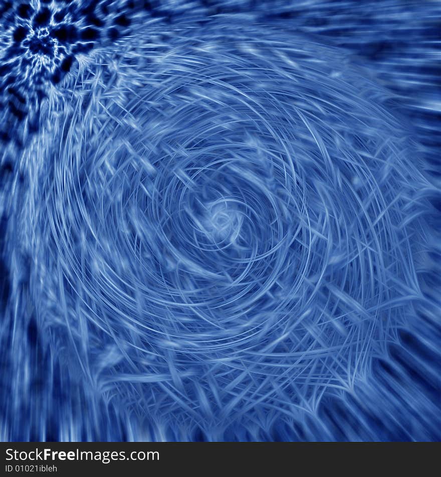 Bright blue abstract blue spiral background