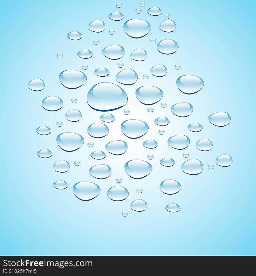 Blue water with bubbles vector illustration