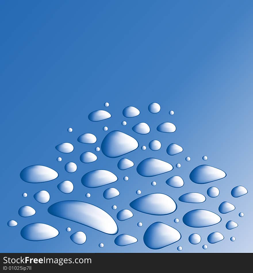 Blue water with bubbles vector illustration