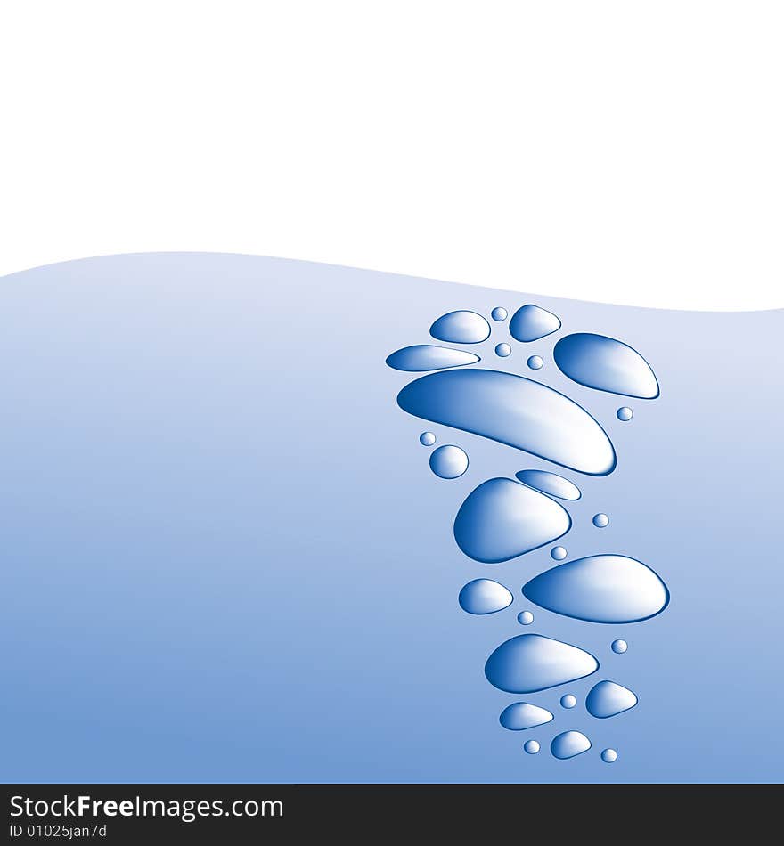 Blue water with bubbles vector illustration