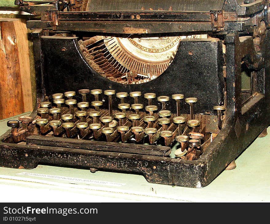 Obsolete vintage typewriter