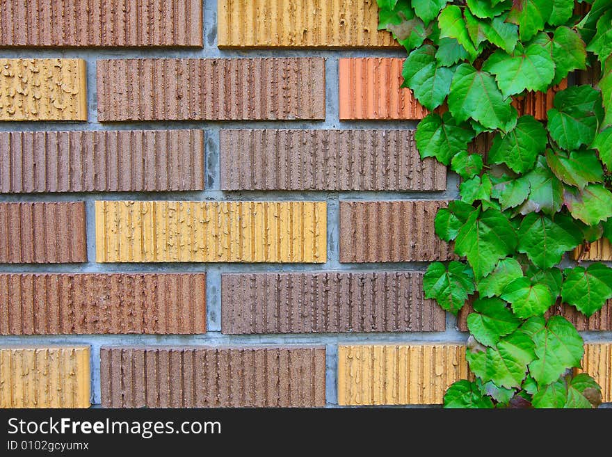 Brick wall photo showing the pattern details