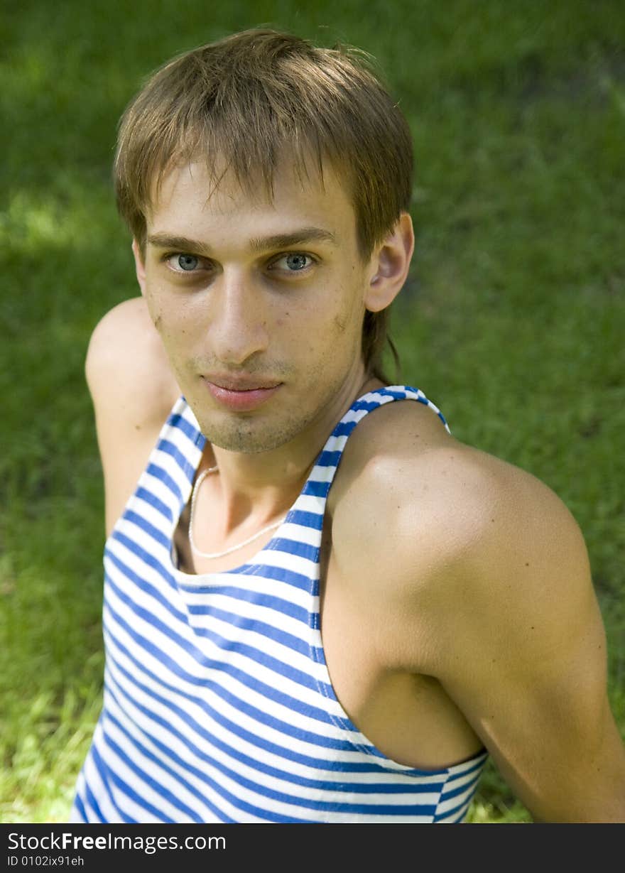 Portrait of young man outdoor