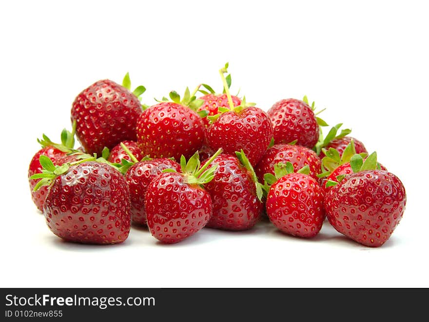 Shot of a pile of fresh strawberries