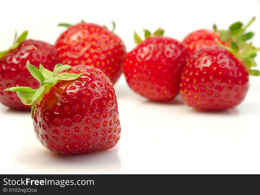 Shot of a pile of fresh strawberries