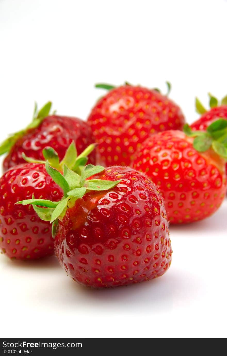 Shot of a pile of fresh strawberries