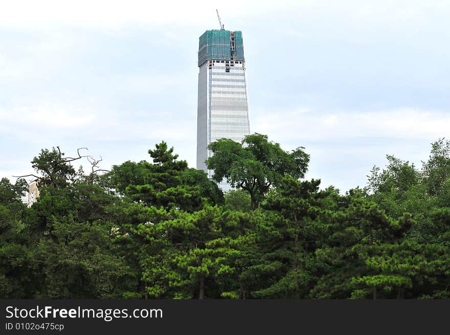 Growing skyscraper in beijing