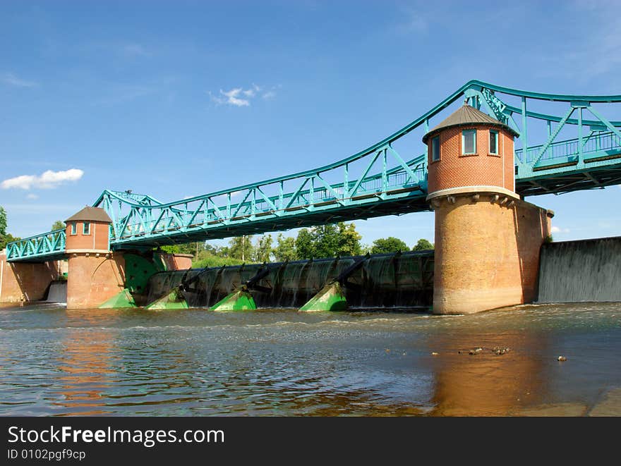 Weir on Odra river