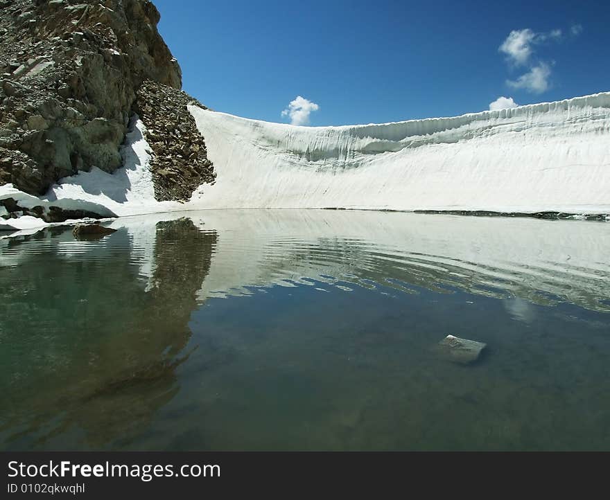 Small lake in the mountains of Cremia. Small lake in the mountains of Cremia