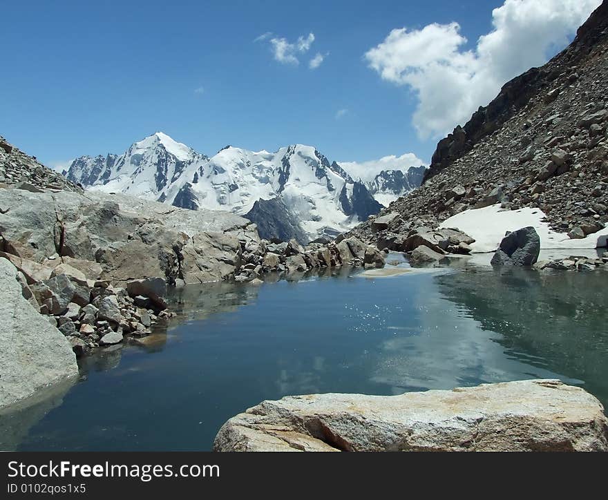 Small lake in the mountains of Cremia. Small lake in the mountains of Cremia