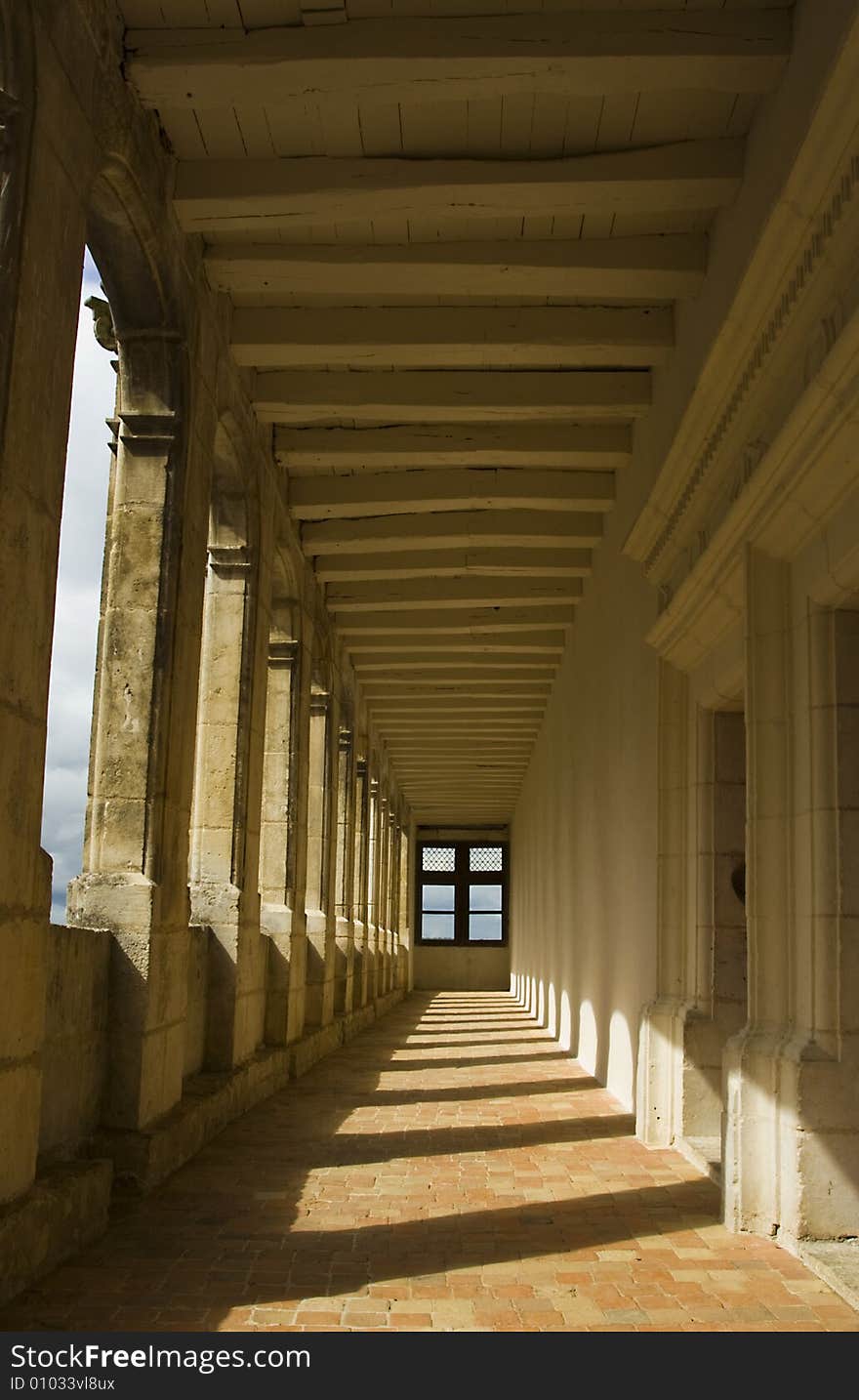 A empty gallery in the sun