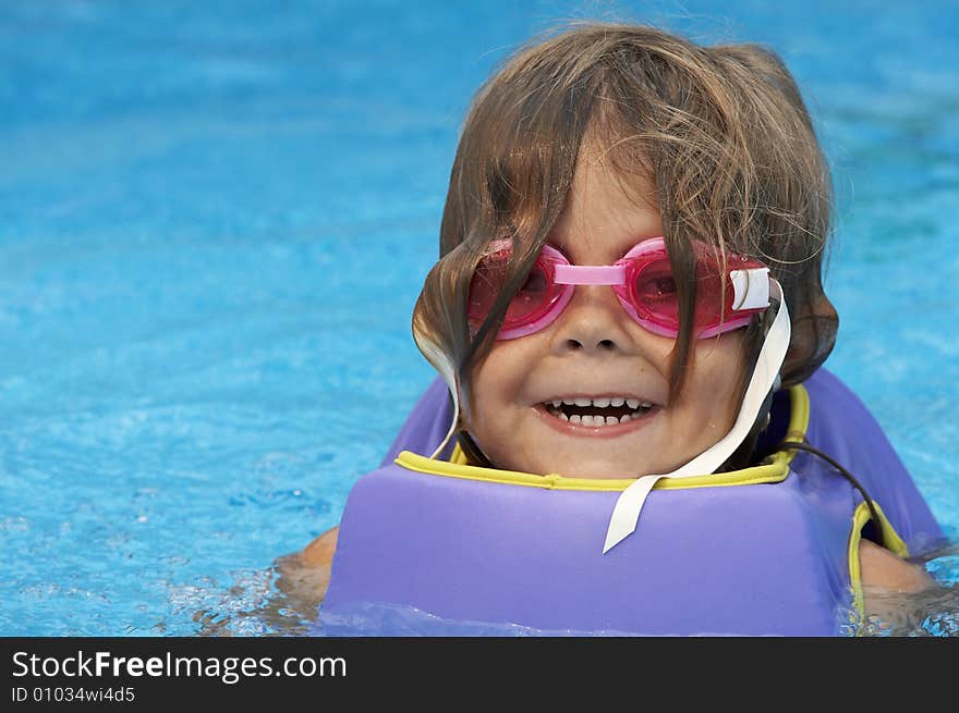 Girl in pool