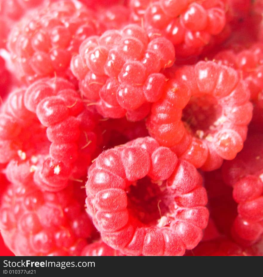 Detail of big appetizing raspberries. Detail of big appetizing raspberries