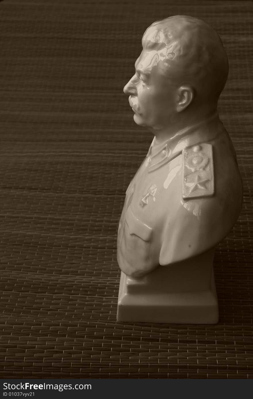 Antiq bust of soviet dictator. Antiq bust of soviet dictator